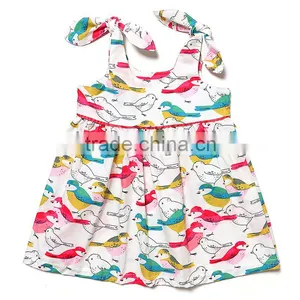 Hot Selling Baby Girl Dress Sleeveless Cute Pink Dress Floral Summer Dress Little Girl Party Wear Dresses thumbnail-1