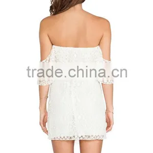 Women Party Dress Off the Shoulder Sleeveless Boulee Lace Party Dress Sexy Party Dress thumbnail-3