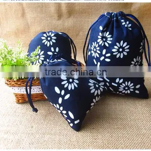 High Quality Calico Drawstring Bag Wholesale thumbnail-3