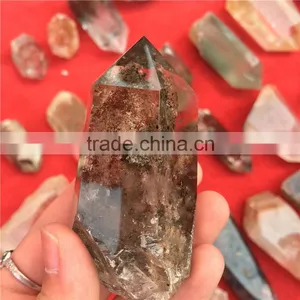 Natural Green Phantom Stone Crystal Pillars Point thumbnail-6