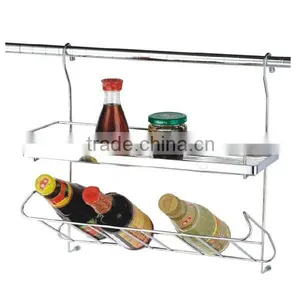 2 Tiers Chrome Hanging Spice Rack thumbnail-1