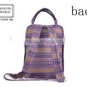 Fashionable Canvas Laptop Backpack With Handle and Shoulder Straps thumbnail-3