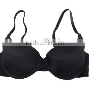 Basic Popular Plain Color Thick Cup Ladies Underwire and Padded Push up Bra thumbnail-1