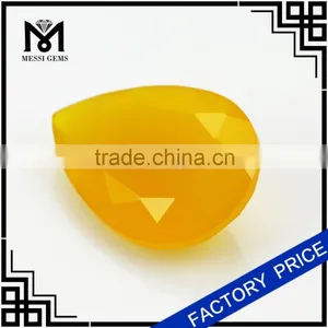 Yellow Agate Gem Stone 10x14MM Pear Machine Cut Agate Stone thumbnail-2