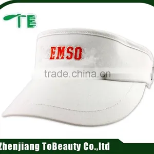 White Universal Embroidery Sun Visors thumbnail-1