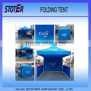 10x10 Custom Printed Trade Show Folding Pop up Canopy With Side Walls thumbnail-1