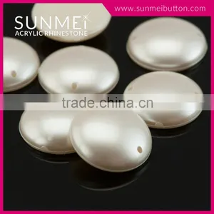 Hot Sell Acrylic Plastic Sew on Half Pearl Beads thumbnail-1