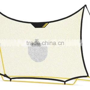 W2m*H1.45m*D100mm White Polyester Knotless Rebound Soccer Goal Net, 4 Inches Mesh With 420D Oxford Fabric Binding thumbnail-1