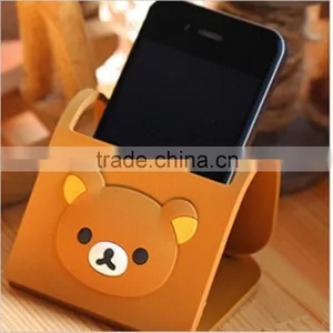 Accessories Cartoon Funny PVC Silicone Cell Phone Holder for Desk thumbnail-1