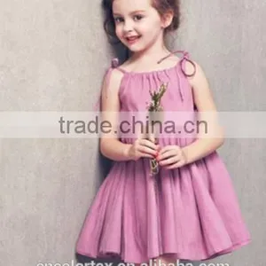 China Girls Summer Cotton Chiffon Pleated Braces Princess Skirt thumbnail-6