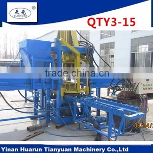 Semi Hydraulic Cement Color Pave Block Making Machinery QTY3-15 Huarun Tianyuan Factory thumbnail-2