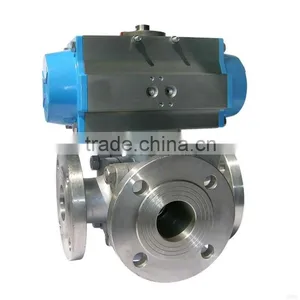 3 Way Pneumatic Ball Valve thumbnail-1