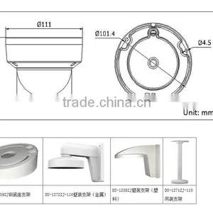 DS-2CD3135F-IS 3MP Support H.265 HEVC Support TF Card Slot &Two Way Audio Mini Dome POE IP CCTV Camera thumbnail-6