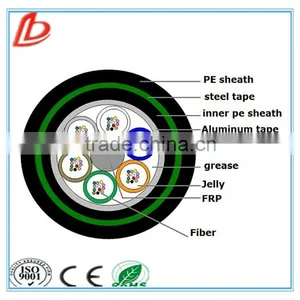6 Core Non-metallic Strength Member Armored Cable, GYFTA53 Fiber Optic Cable thumbnail-1