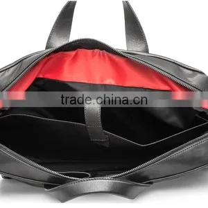 Fashionable Custom Black Leather Travel Bag thumbnail-3