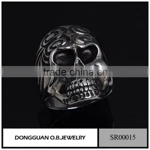 Sterling Silver Motorcycle/Biker Chain Piston Ring/316l Stainless Steel Mens Ring Wolesale thumbnail-6