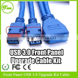 High Quality 19pin or 20 Pin Hearder to Usb 2.0 &usb 3.0 Female Panel Mounted Cable With Audio Port thumbnail-1