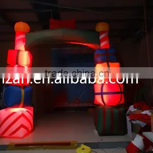 Lighted Inflatable Gift Archway Gate Christmas Arch thumbnail-2