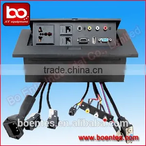 Office Table Multifunction Desktop Hidden Box/Pop Up Power Socket With Connector Wires thumbnail-1
