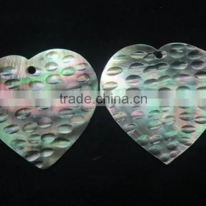 Exclusive Rare Arrival Natural Mother of Pearl Gemstone With Beautiful Carving Heart Shape MOP Gemstone thumbnail-1
