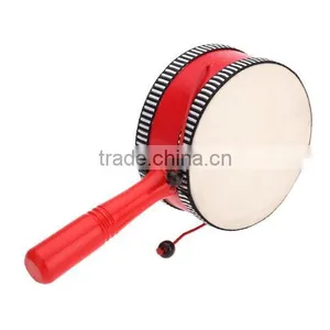 Wooden Hand Shaking Drum Rattle Musical Instrument Toy for Baby Kid Child thumbnail-1