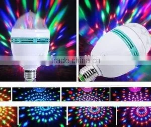 2014 Hot Sale!!! E27 3W LED Full Color Rotating Lamp thumbnail-1