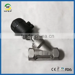 Thread Sanitary Single and Double Pneumatic Actuator Angle Seat Valve thumbnail-1
