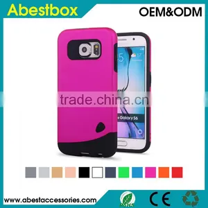 For Samsung Galaxy S6 G920 Shockproof Case Cover, Cobblestone Design TPU+Plastic Protective Cover Cases for S6 Mobile Phone thumbnail-1