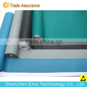 ES14101 Glossy/dull Blue Black Green Antistatic Rubber Table Mat ESD Table Mat thumbnail-1