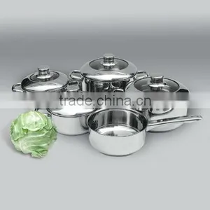 9 Pcs Stainless Steel Cookware Set thumbnail-1