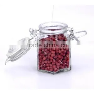 Hexagon Clear Glass Jar With Airtight Ceramic Lid thumbnail-2