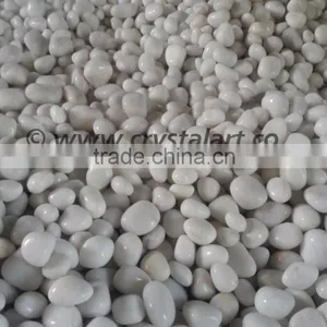 WHITE KING AGATE TUMBLED PEBBLES STONE thumbnail-2