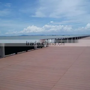 2014 Low Price Grooving Hollow Composite WPC Outdoor Landscape Bridge Decking thumbnail-1