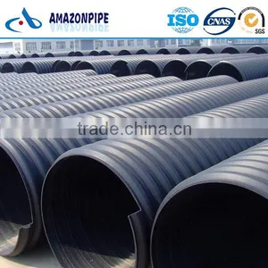 Large Diameter Plastic Hdpe Steel Belt Corrugated Spiral Drainage Pipe thumbnail-1