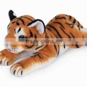 Realistic Grovel Brown Tiger Plush Toys Stuffed Plush Jungle Animal Toy Soft Plush Brown Tiger Stuffed Tiger Plush Bengal Tiger thumbnail-1