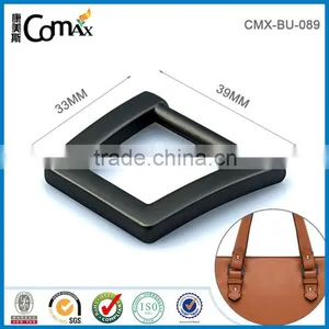 Design Fashion Matte Gunmetal Trapezoidal Lock Metal Bag Buckle thumbnail-1