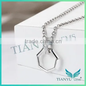 925 Sterling Silver Necklace White Moissantie Diamond Pendants Charms thumbnail-1