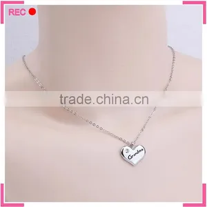 Pendant Necklaces Jewellery With Heart Pendant, Grandma Necklaces for Young Girls thumbnail-4