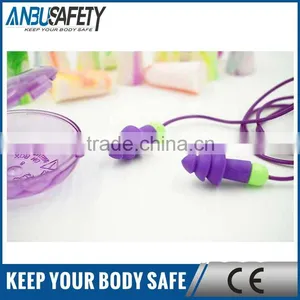 Silicone Gel Purple and Green Earplugs With Box thumbnail-1
