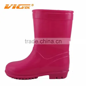 Girl Pure Color Light Pvc Rain Boots Cheap PVC Rain Boots thumbnail-1