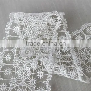 High Quality 100% Polyester Circles Embroidery Designs Flower Lace thumbnail-3