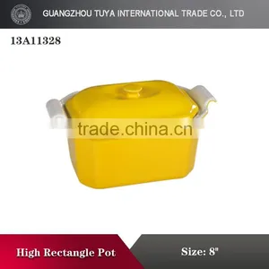 Rectangle Deep Pot Colour Glaze Ceramic Pot thumbnail-1