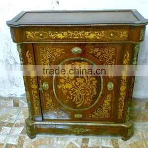 Antique Veneer Commode Marquetry Chest thumbnail-6