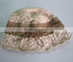 VINTAGE HANDKNITTING HANDMADE GOB HAT MADE FROM HEMP FIBER thumbnail-1