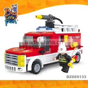 Ausini Fire Rescue Car Wholesale Intelligent Toy Building Block Fire Engine Set for Kids thumbnail-1