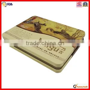Rectangle Chocolate Flocking Gift Tin Box thumbnail-6