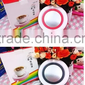 New Arrival Mini Portable Rainbow USB Powered Cup Warmer Cup Heater Pad Coffee Tea Mug Warmer Heater thumbnail-6