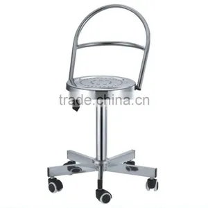 Stainless Steel Lab Stool With Backrest thumbnail-1
