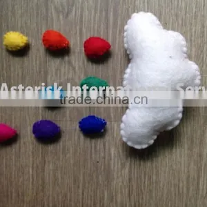 Rainbow Colour Felt Ball Garland thumbnail-3