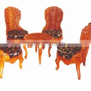 Solid Wood Carved Dinning Set, Wooden Dinning Set thumbnail-1